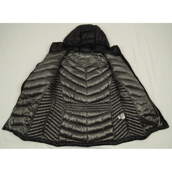 Calvin Klein Quilted Packable Premium Down Hooded Full Zip Puffer Coat Jacket M - Picture 4 of 8